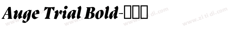 Auge Trial Bold字体转换